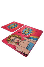 Mijölnir Juego de alfombras de baño Pop Art Multicolor